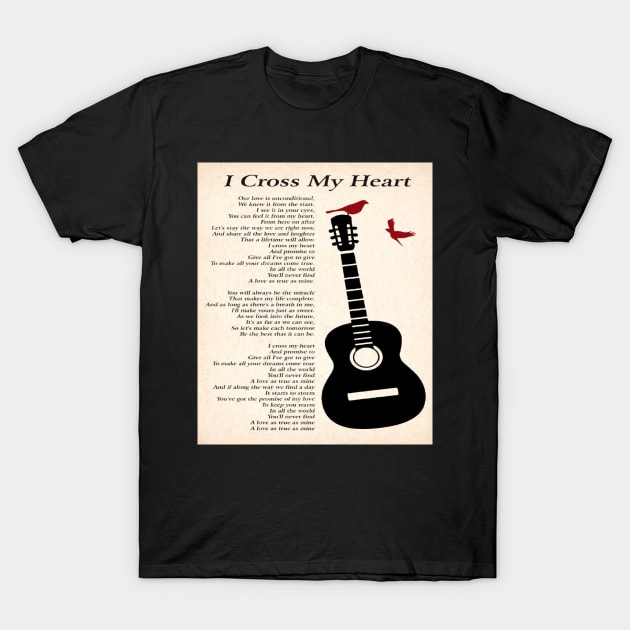 I Love Cross My Heart Music Quote Lover George For Fans T-Shirt by Zombie Halloween